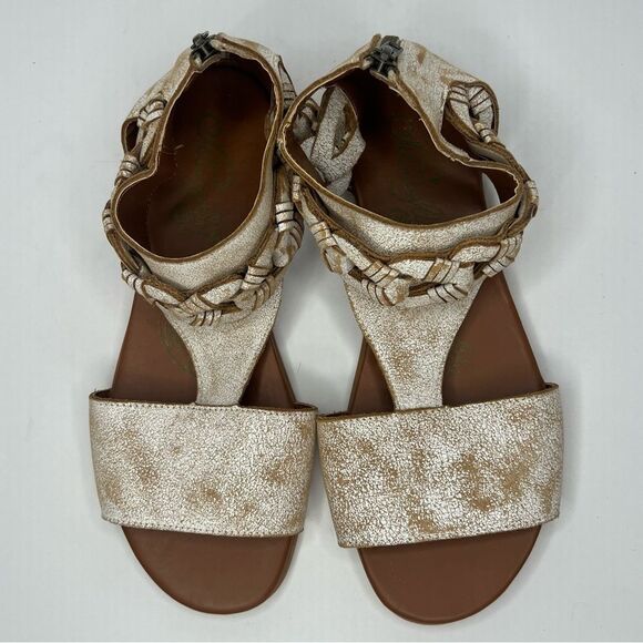 NWOB! Naughty Monkey Loop D Loop Off White Open Toe Women's Flat Sandals SZ 9.5 - Picture 8 of 11